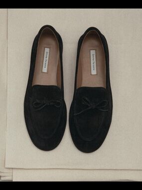 Emma Paresons Parker Black Suede Loafers Sz 7.5
